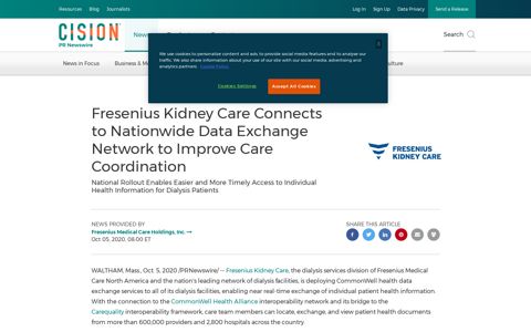 Fresenius Kidney Care Connects to Nationwide Data ...