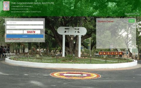 Student Portal - The Gandhigram Rural Institute
