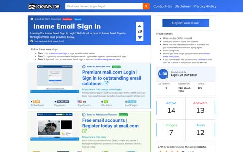 Iname Email Sign In - Logins-DB