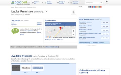 Lacks Furniture in Edinburg, TX - Mattress Store Reviews ...
