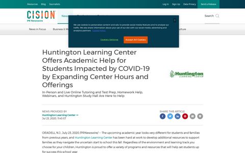 Huntington Learning Center Offers Academic Help for ...