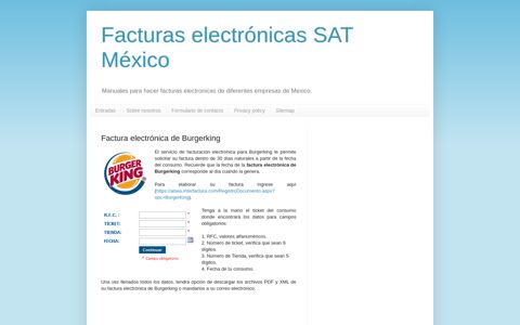 Factura electrónica de ... - Facturas electrónicas SAT México