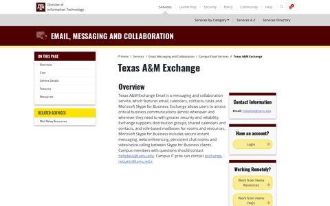 Texas A&M Exchange | IT.tamu.edu