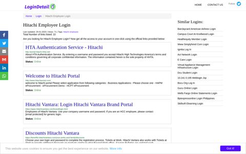 Hitachi Employee Login HTA Authentication Service - Hitachi ...