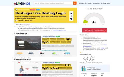 Hostinger Free Hosting Login