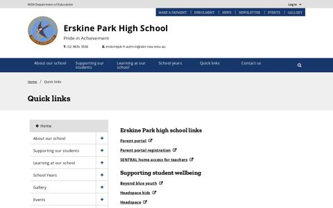 Quick links - Erskine Park High School
