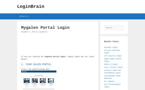 Mygalen Portal - Your Galen Portal - LoginBrain