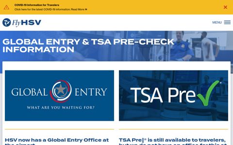 Global Entry & TSA Pre-Check Information - Huntsville ...