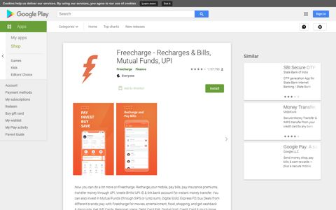 Freecharge - Recharges & Bills, Mutual Funds, UPI - Apps on ...