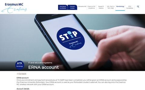 ERNA account - STIP - Erasmus MC