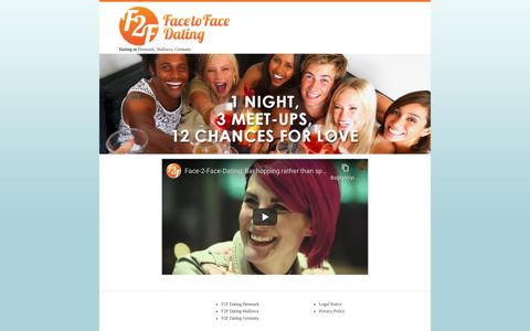 Face to Face Dating | Single Event F2F