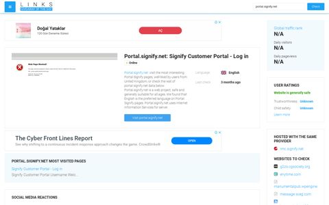 Visit Portal.signify.net - Signify Customer Portal - Log in.