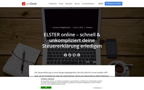 ELSTER-Online | Registrierung, Login & Vorteile - sevDesk