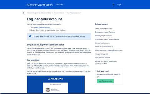 Log in to your account | Atlassian Cloud | Atlassian ...