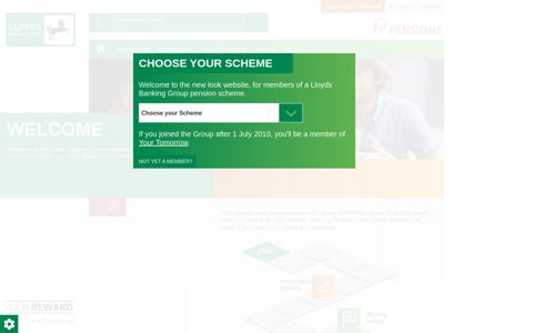 Lloyds Banking Group pensions website