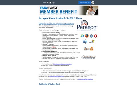 Bay East MLS Benefit: Paragon 5 Now Available to MLS Users