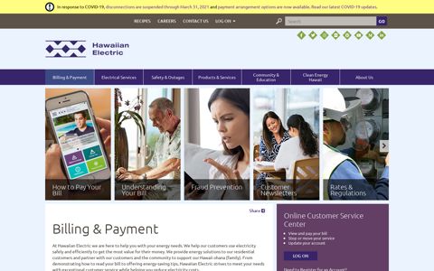 Billing & Payment | Hawaiian Electric