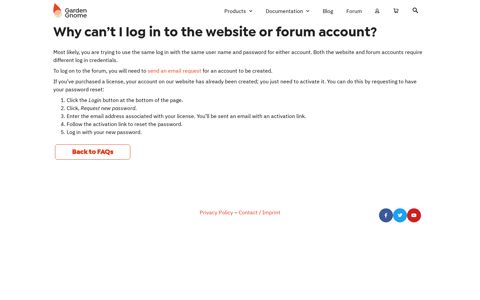 Why can't I log in to the website or forum account? - Garden ...