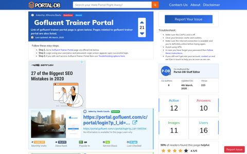 Gofluent Trainer Portal