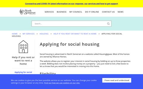 Applying for social housing | North Somerset Council