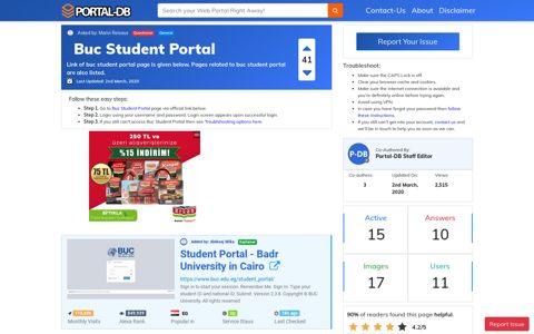 Buc Student Portal