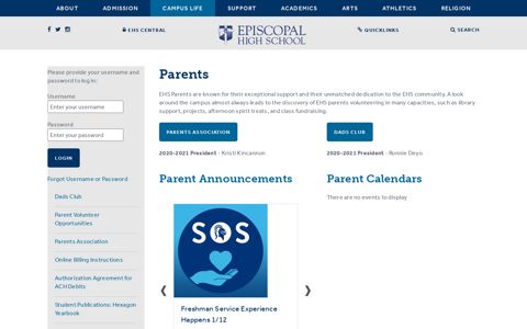 Parents - Episcopal High School