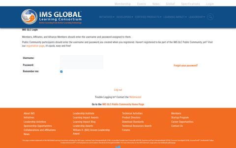 IMS GLC Login | IMS Global Learning Consortium
