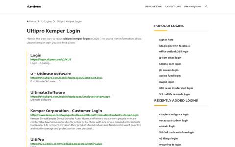 Ultipro Kemper Login ❤️ One Click Access