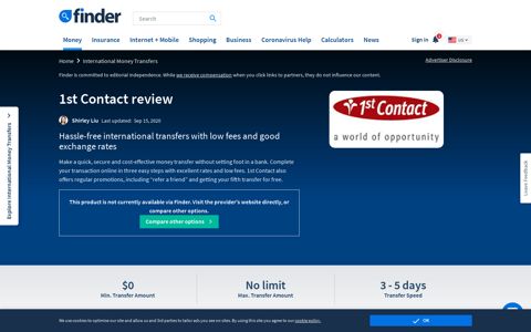 1st Contact Forex - Finder.com