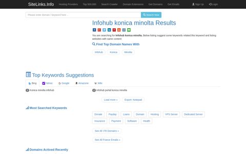 Infohub konica minolta Results For Websites Listing