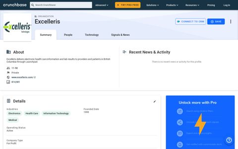 Excelleris - Crunchbase Company Profile & Funding