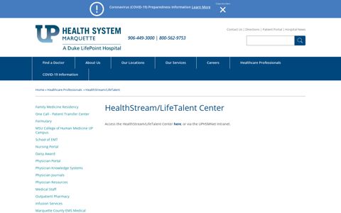 HealthStream/LifeTalent Center - UP Health System