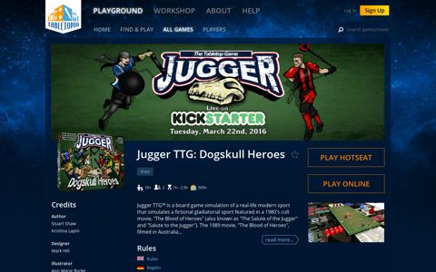 Play Jugger TTG: Dogskull Heroes Online | Tabletopia