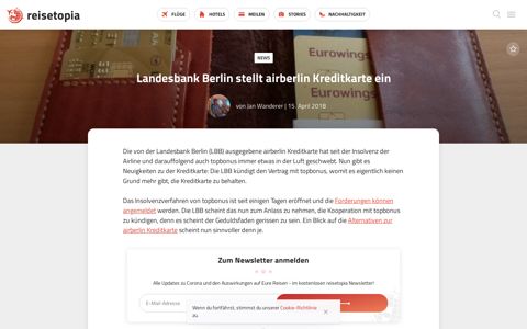 Landesbank Berlin stellt airberlin Kreditkarte ein | reisetopia