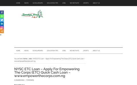NYSC ETC Loan – Apply For Empowering The Corps (ETC ...