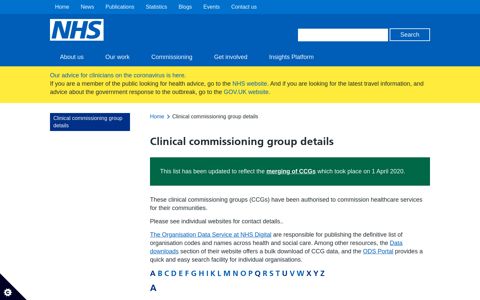 NHS England » Clinical commissioning group details