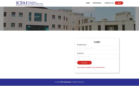 Login | The ICFAI Foundation for Higher Education (IFHE ...