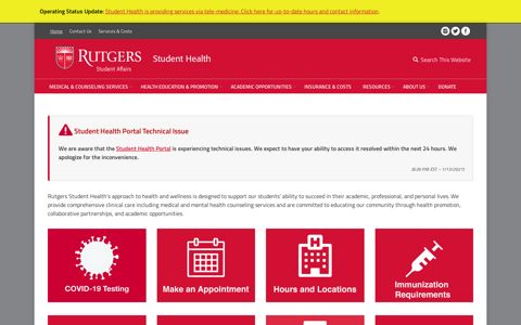 Student Health – Rutgers University | Division of Student ...