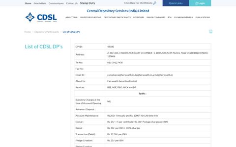 Central Depository Services (India) Limited - CDSL