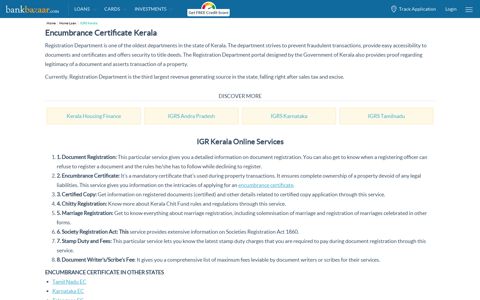 IGR Kerala - Search Encumbrance Certificate Online Kerala