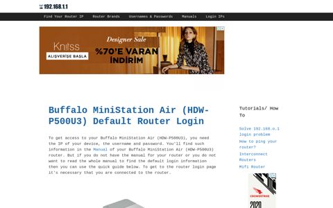 Buffalo MiniStation Air (HDW-P500U3) - Default login IP ...