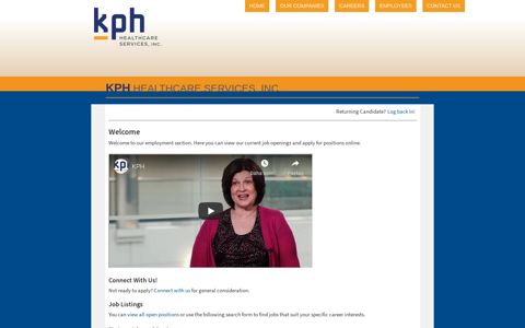 Careers Center | Welcome - KPH Healthcare Services
