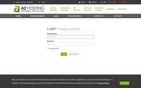 Client Area - A2 Hosting