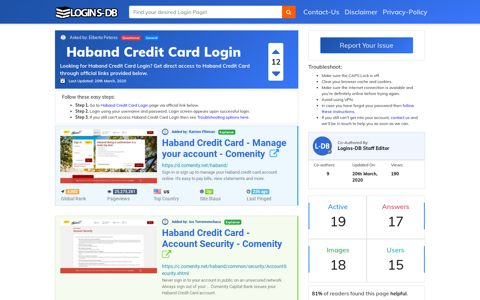 Haband Credit Card Login - Logins-DB