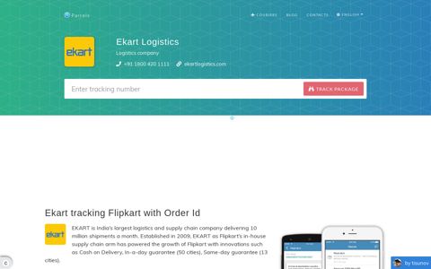 Ekart tracking Flipkart with Order Id