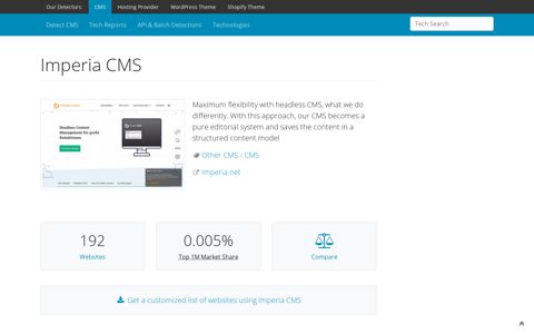 Imperia CMS - What CMS?