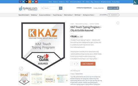KAZ Touch Typing Program - City & Guilds Assured Dyslexic ...