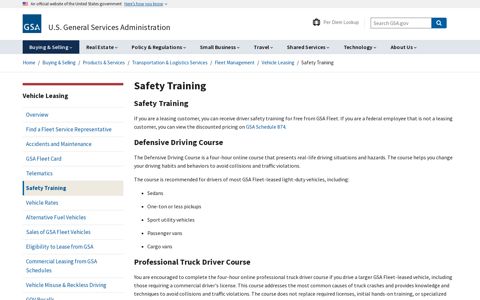 Safety Training | GSA