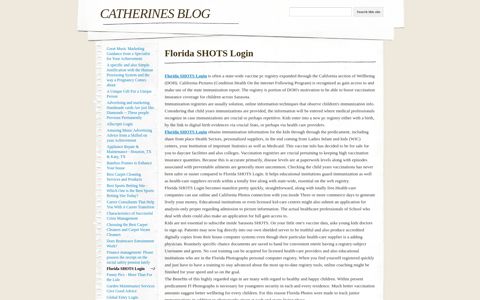 Florida SHOTS Login - CATHERINES BLOG - Google Sites