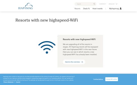 Resorts with new highspeed WiFi - Hapimag